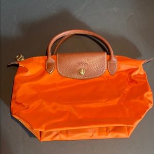 Small Orange Longchamp bag
